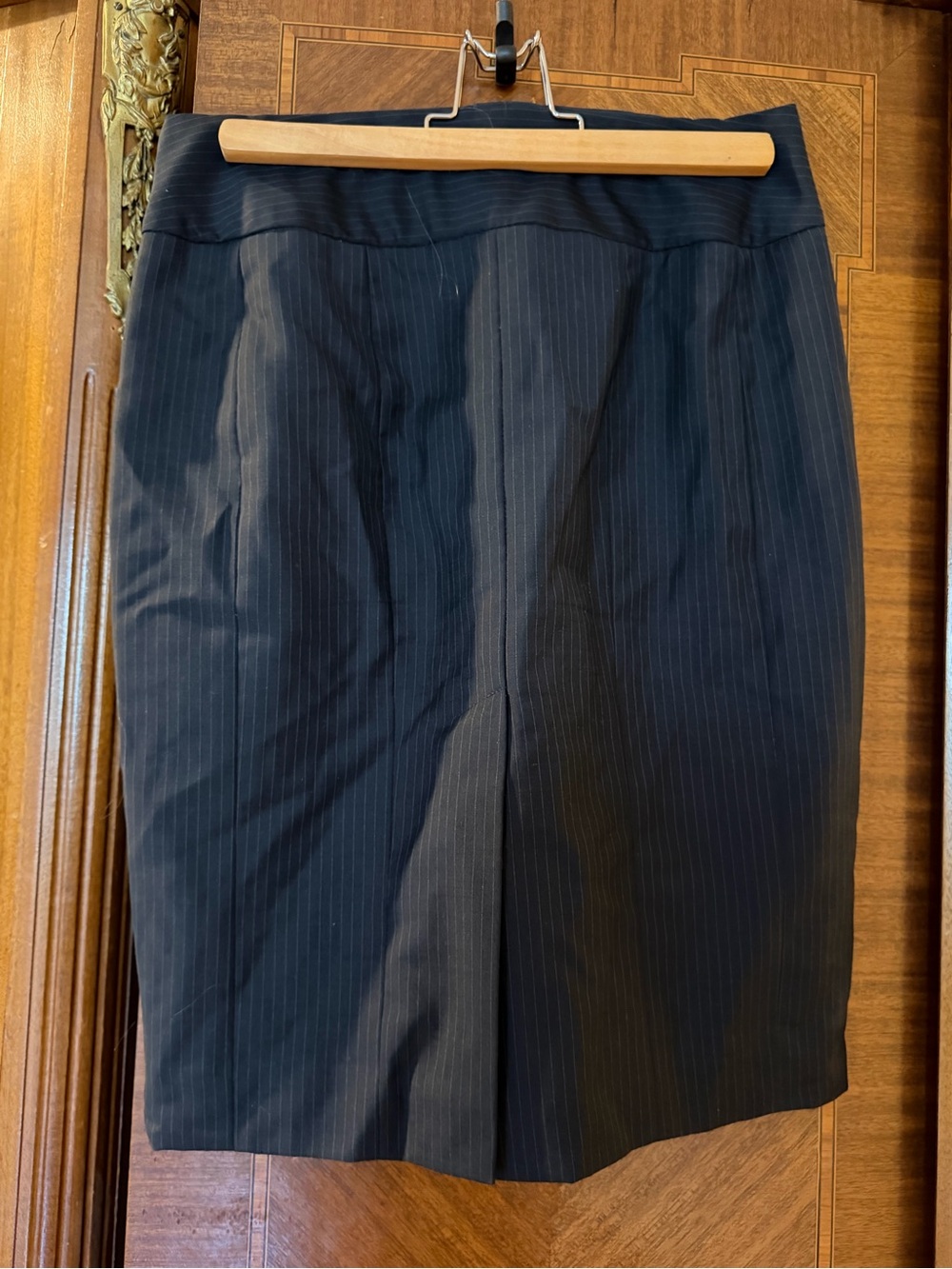 J. Crew Black Pinstripe Pencil Skirt